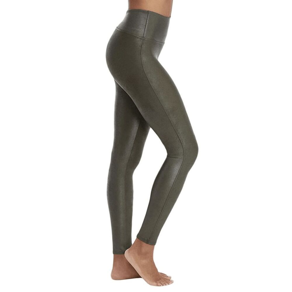 SPANX Faux Leather Leggings Size Medium